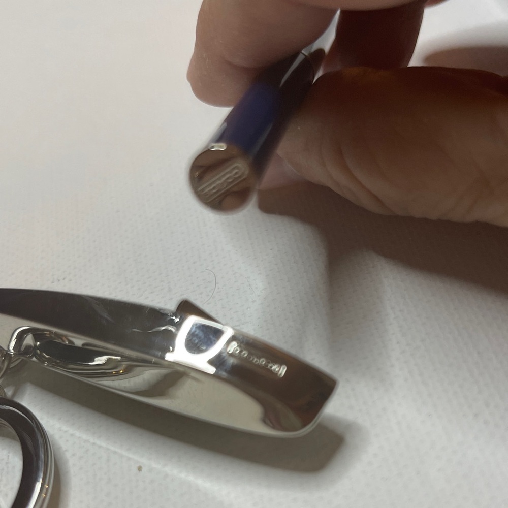 Coach Silver and Blue Boat Keychain with Blue Coach Pen - Picture 5 of 7